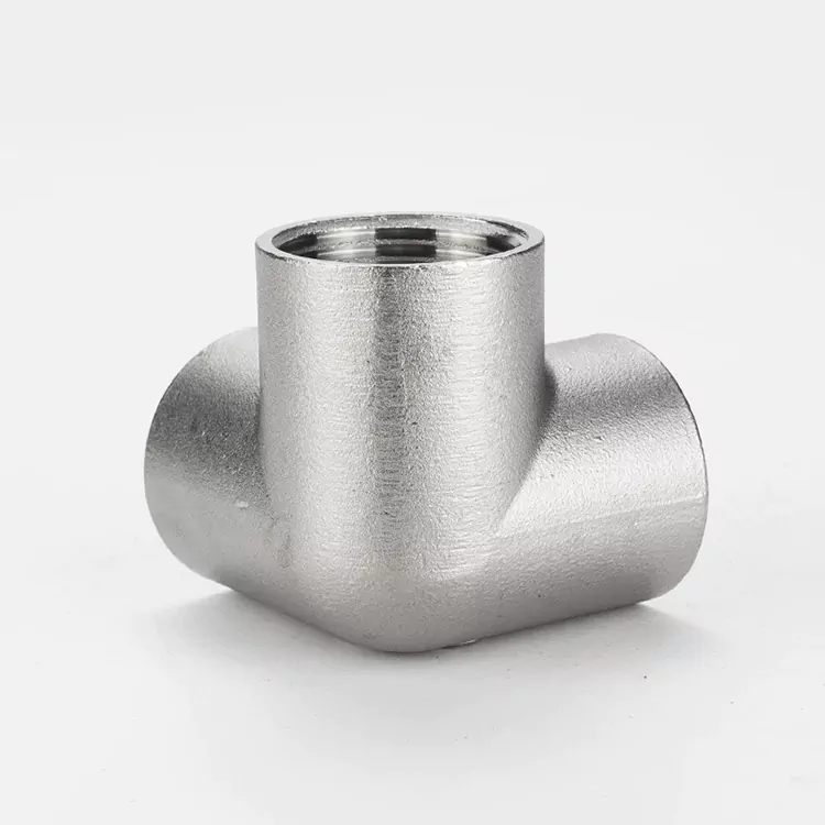 BSP Neoksidebla Ŝtalo 3D Tee Pipe Fitting