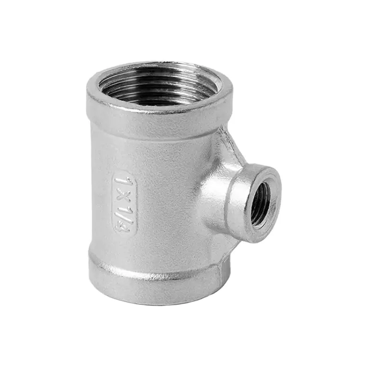 BSP Neoksidebla Ŝtalo Reduktanta Ina Threaded Tee