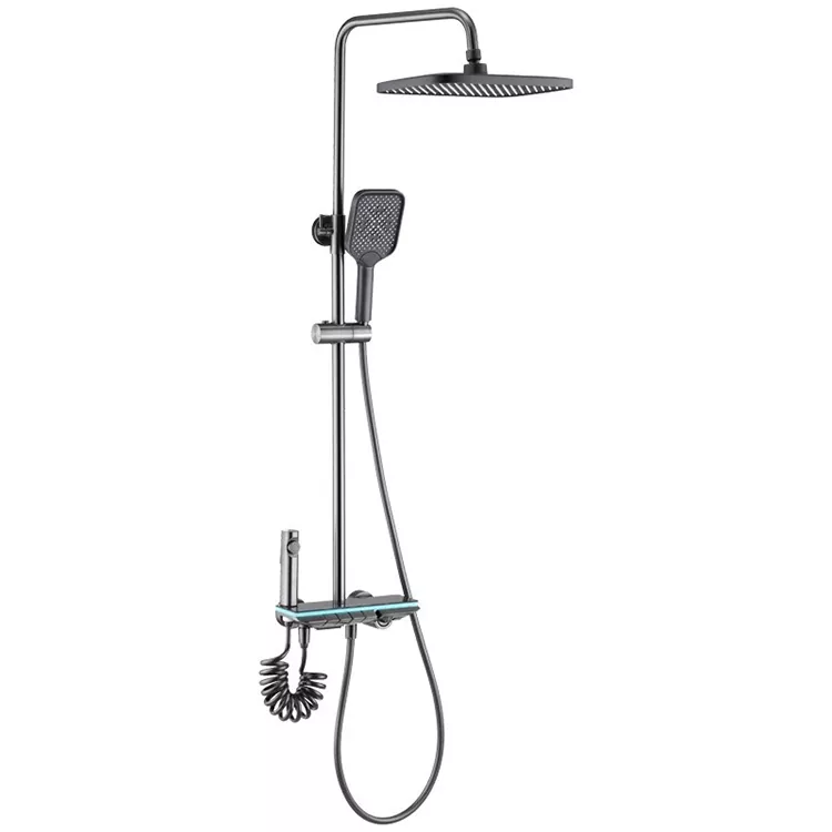 Cifereca Led Lumo Piana Ŝlosilo Granda Panela Duŝkapo Aro