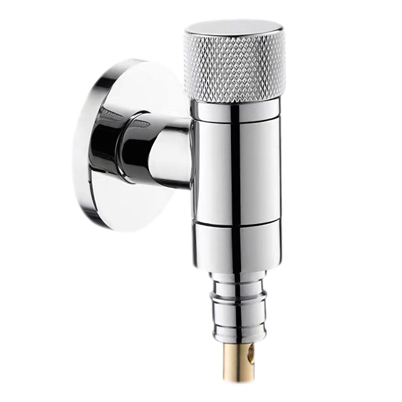 Knurled Handle Anti-overflow Lavmaŝino Akvo Haltiga Valvo