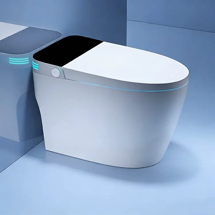 LED Cifereca Ekrano Aŭtomata Klapo Flip-Top Ŝaŭma Ŝildo Sifona Smart Necesejo