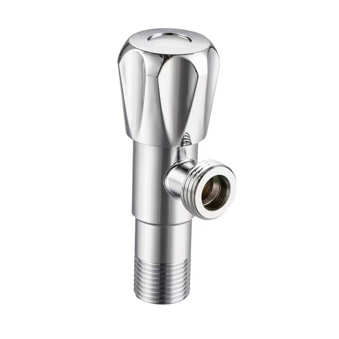 Rapid-malferma petalforma knob angula valvo Rapid-malferma petalforma knob angula valvo